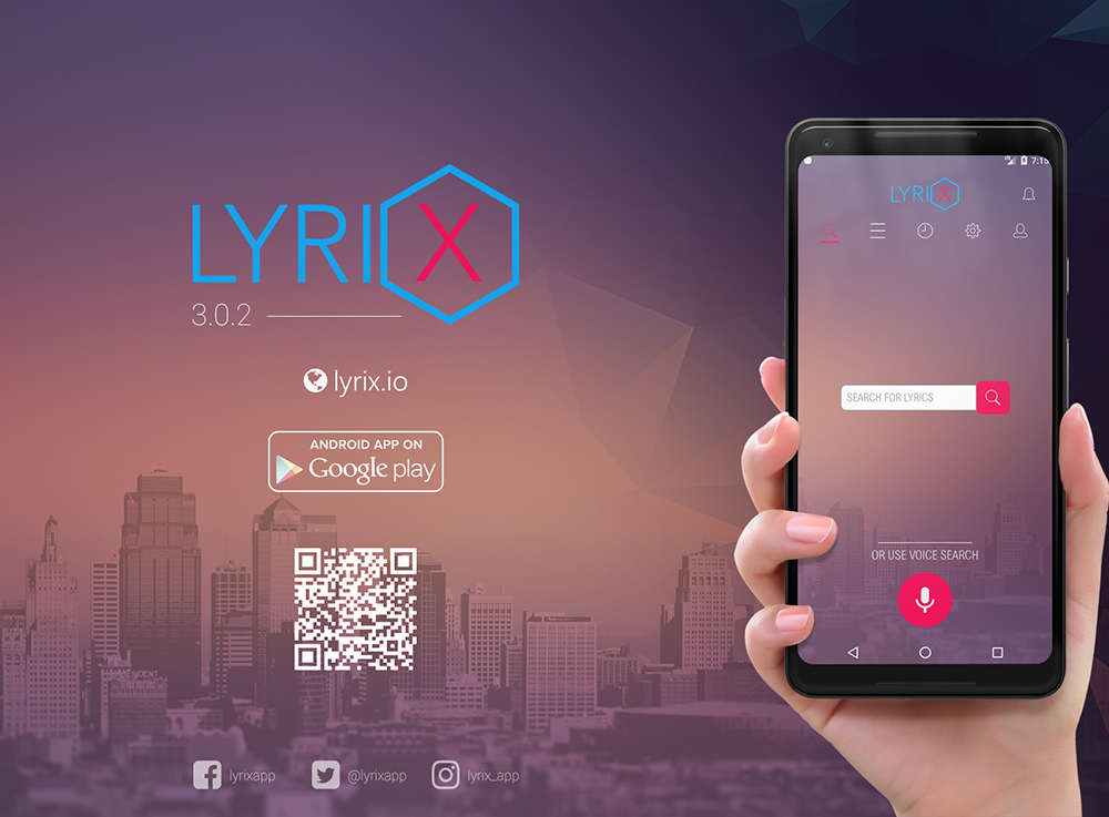 Find millions of music lyrics and save them offline Lyrix