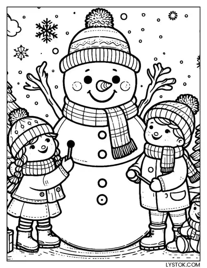 8 Free Printable Snowman Coloring Pages for Adults and Kids PDF