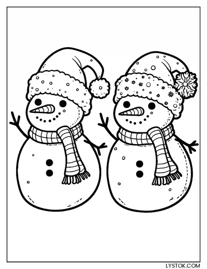 8 Free Printable Snowman Coloring Pages for Adults and Kids PDF