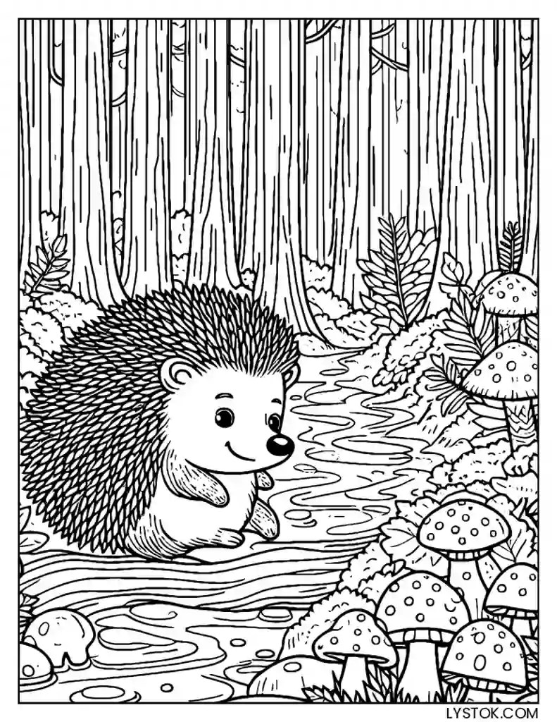 7 Free Printable Hedgehog Coloring Pages for Adults and Kids PDF