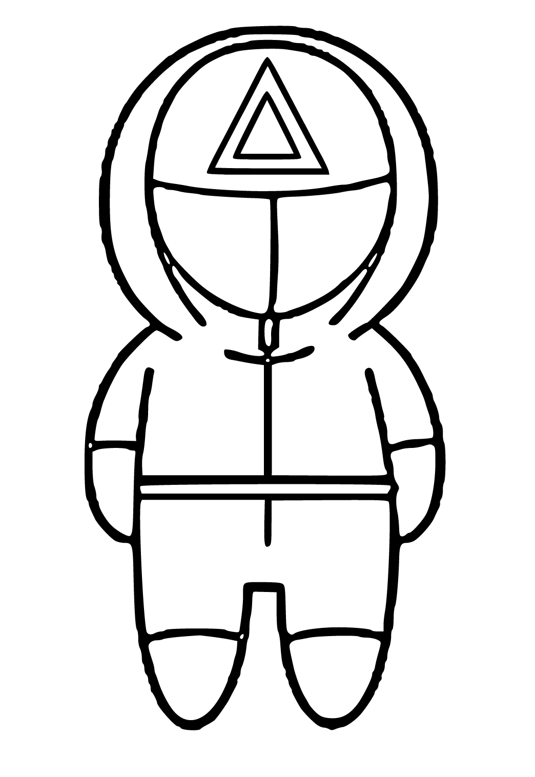 Gratis Målarbild Squid Game Kostym Att Skriva Ut för Vuxna och Barn