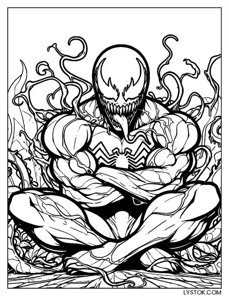 8 Free Printable Venom Coloring Pages for Adults and Kids PDF
