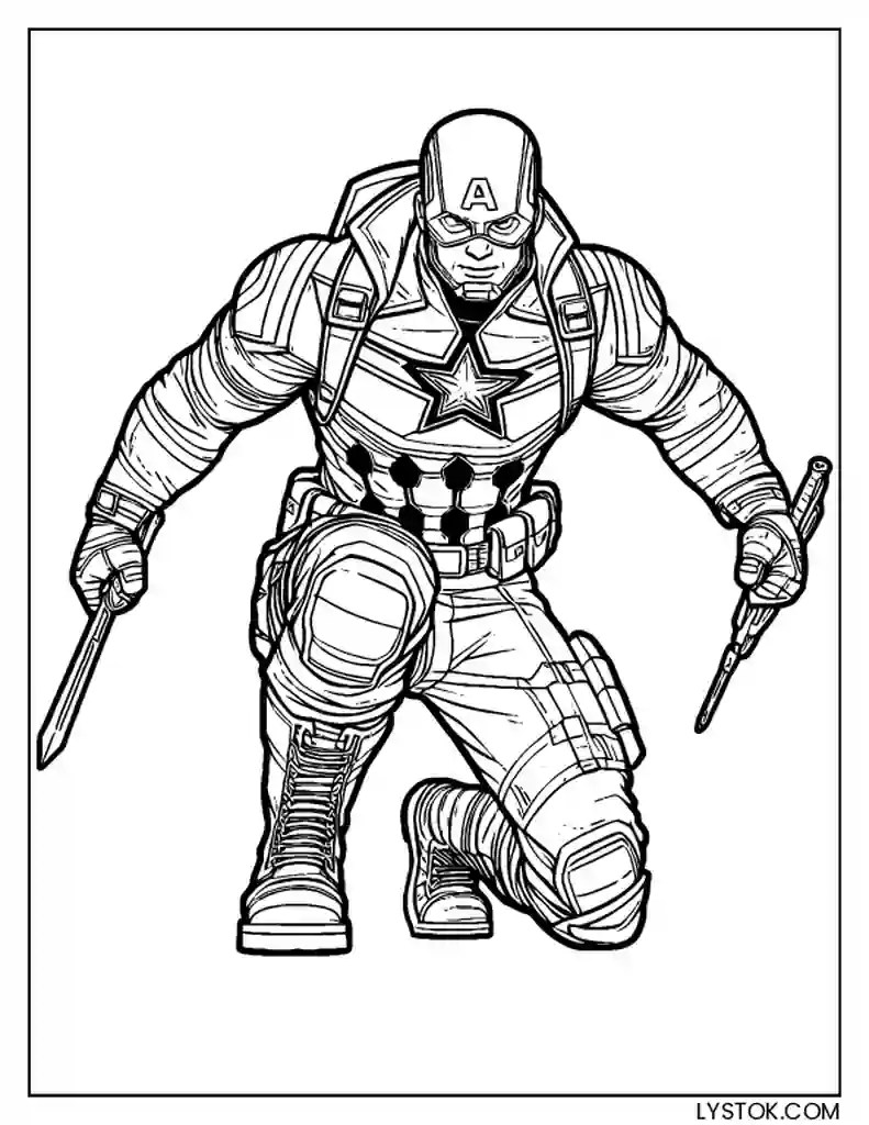 8 Free Printable Captain America Coloring Pages for Adults and Kids PDF