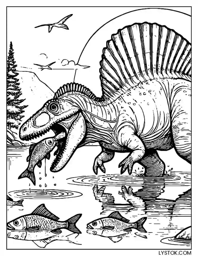 7 Free Printable Spinosaurus Coloring Pages for Adults and Kids PDF
