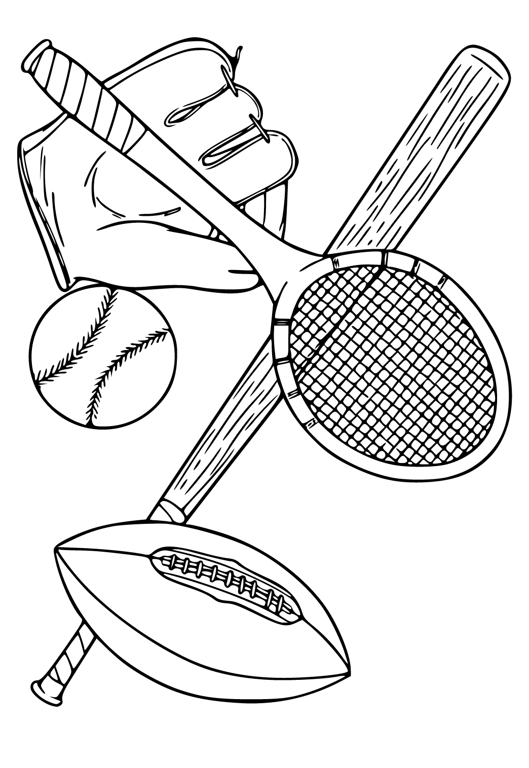Sport Equipment Coloring Pages