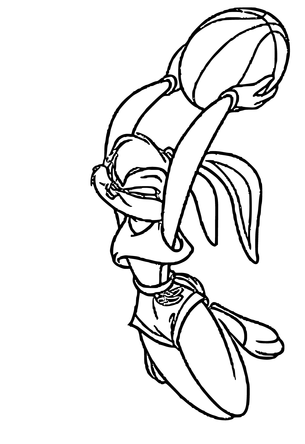 Free Printable Space Jam Jump Coloring Page for Adults and Kids