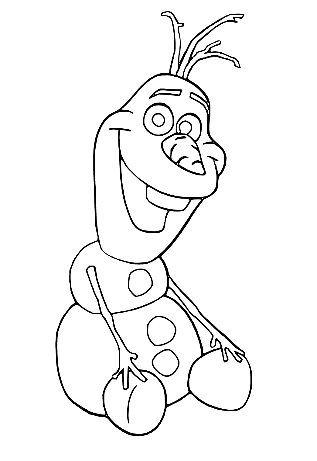 Dapat Dicetak Gratis Olaf Senyum Mewarnai Gambar untuk Dewasa dan Anak