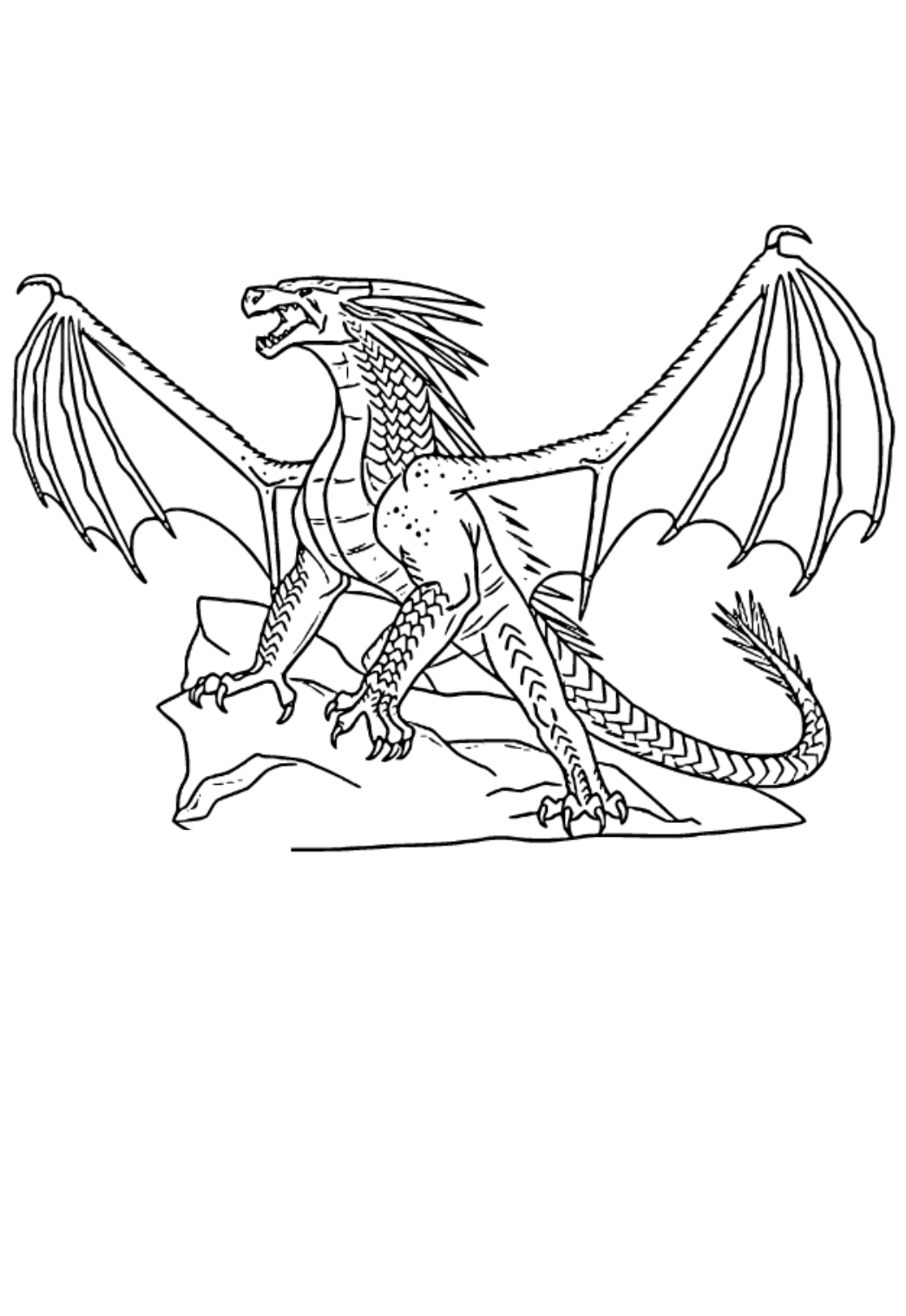 Free Printable Wings of Fire Protection Coloring Page for Adults and