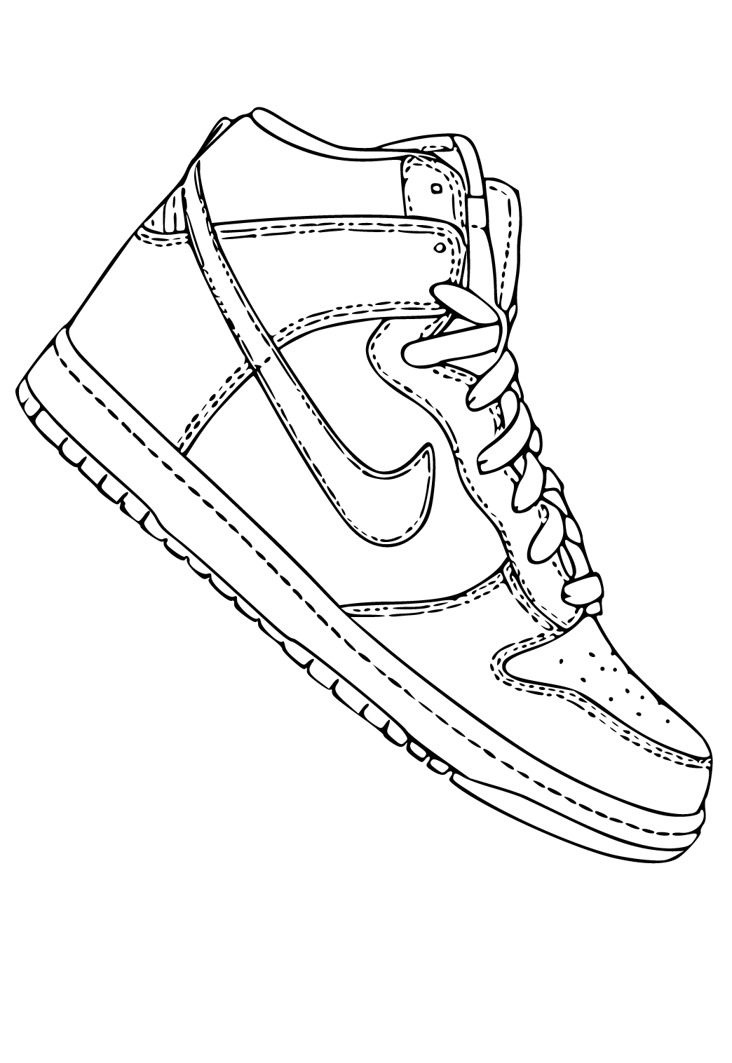Nike Shoe Coloring Pages