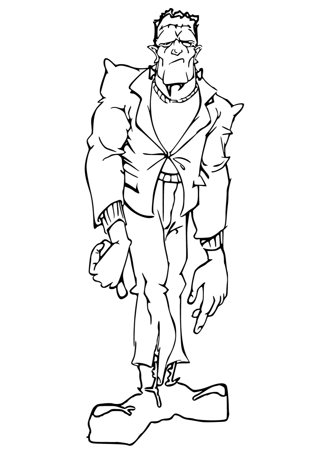 Desenho e Imagem Frankenstein Real para Colorir e Imprimir Grátis para