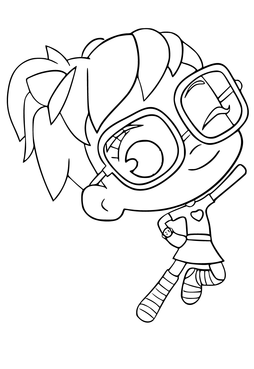 Tranh Tô Màu Abby Nở Nhảy Có Thể In Miễn Phí cho Người Lớn và cho Bé