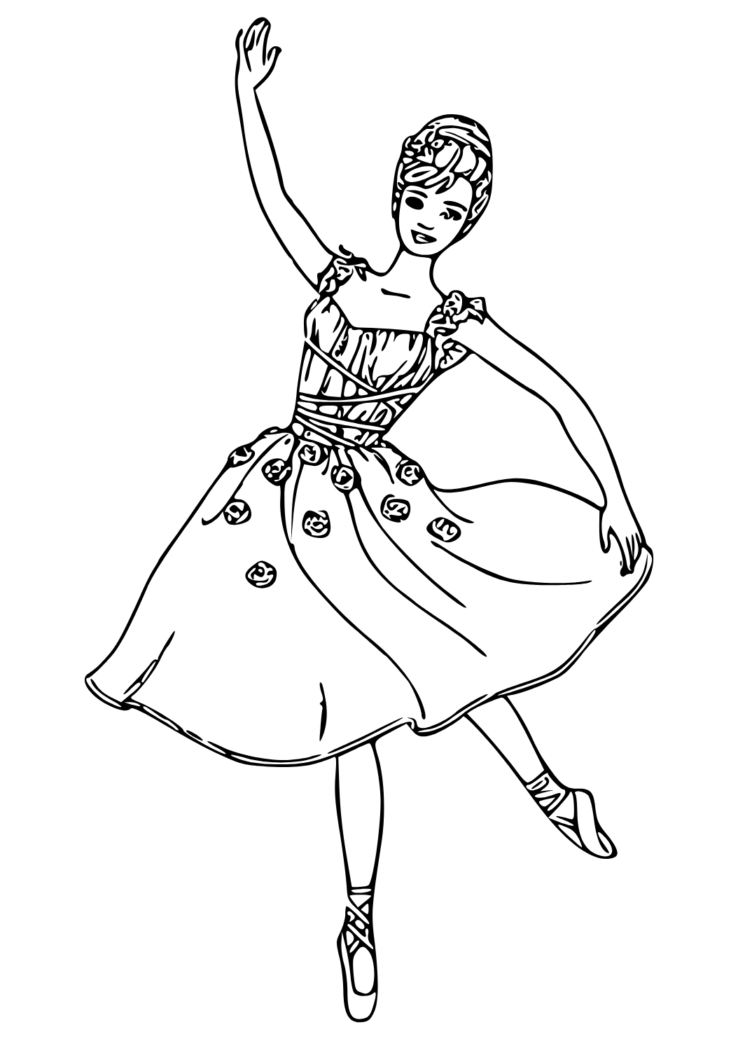 Tranh Tô Màu Vở Ballet Thực Tế Có Thể In Miễn Phí cho Người Lớn và cho