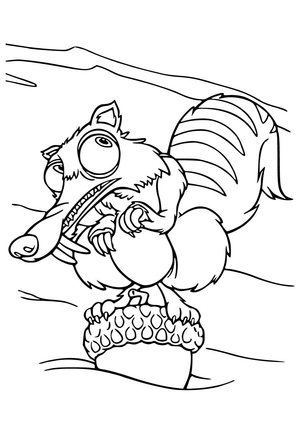 Dibujo e Imagen Era de Hielo Bellota para Colorear y Imprimir Gratis