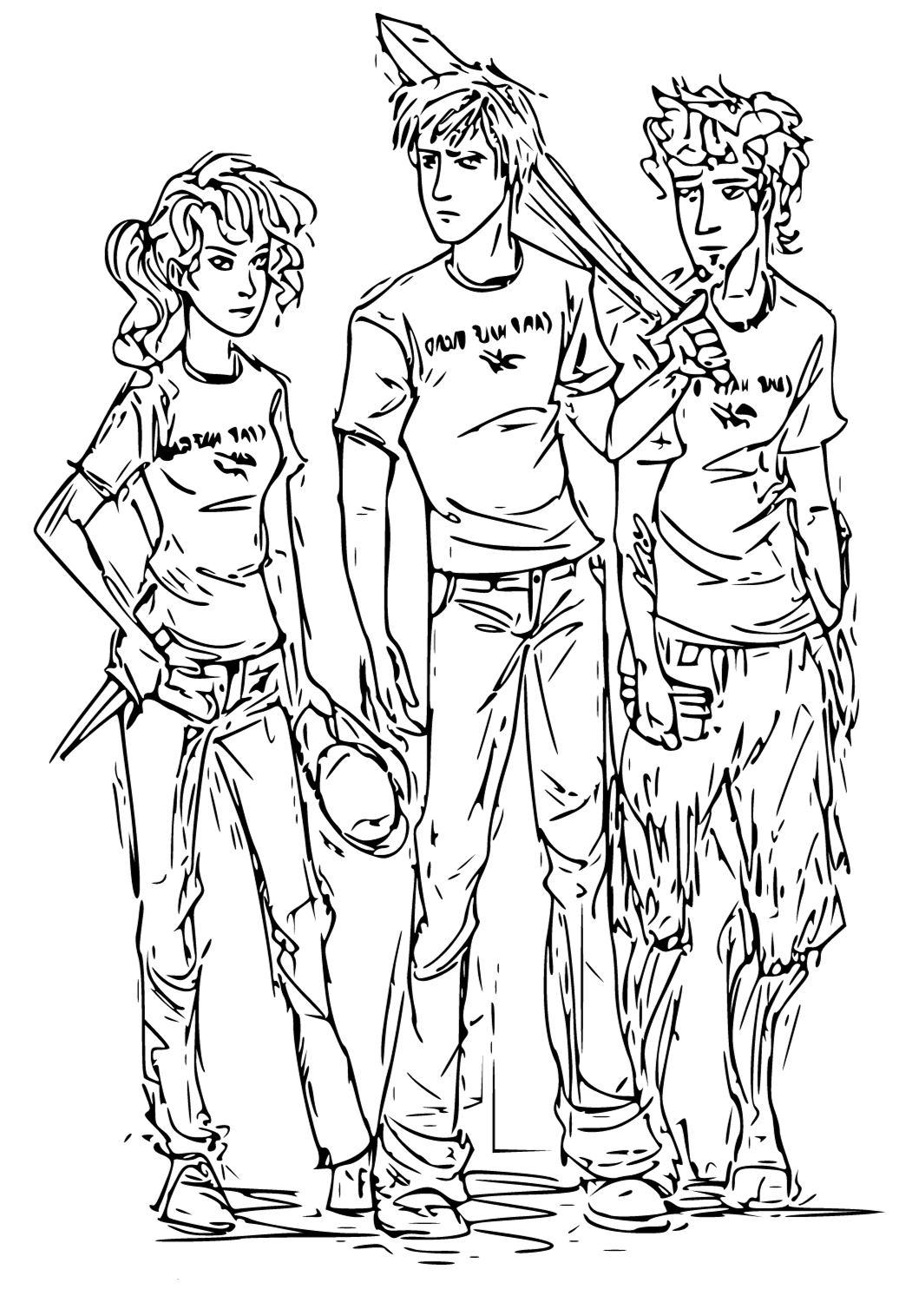 Tranh Tô Màu Percy Jackson Nhân Vật Có Thể In Miễn Phí cho Người Lớn và