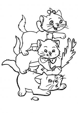 5 Free Printable Aristocats Coloring Pages for Adults and Kids - Lystok.com