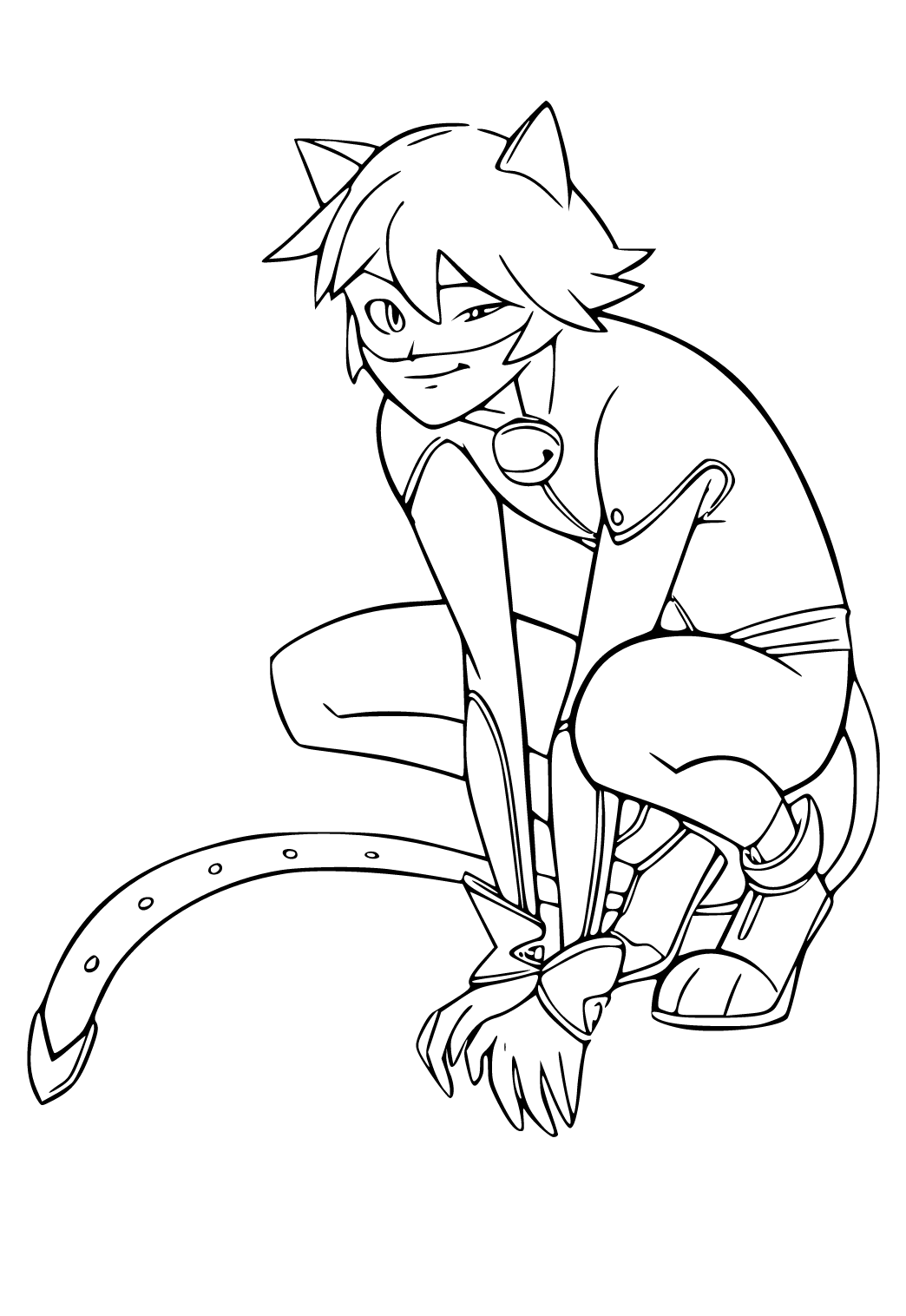 Ücretsiz Yazdırılabilir Kara Kedi Sevimli Boyama Sayfası için Çarşaf ve