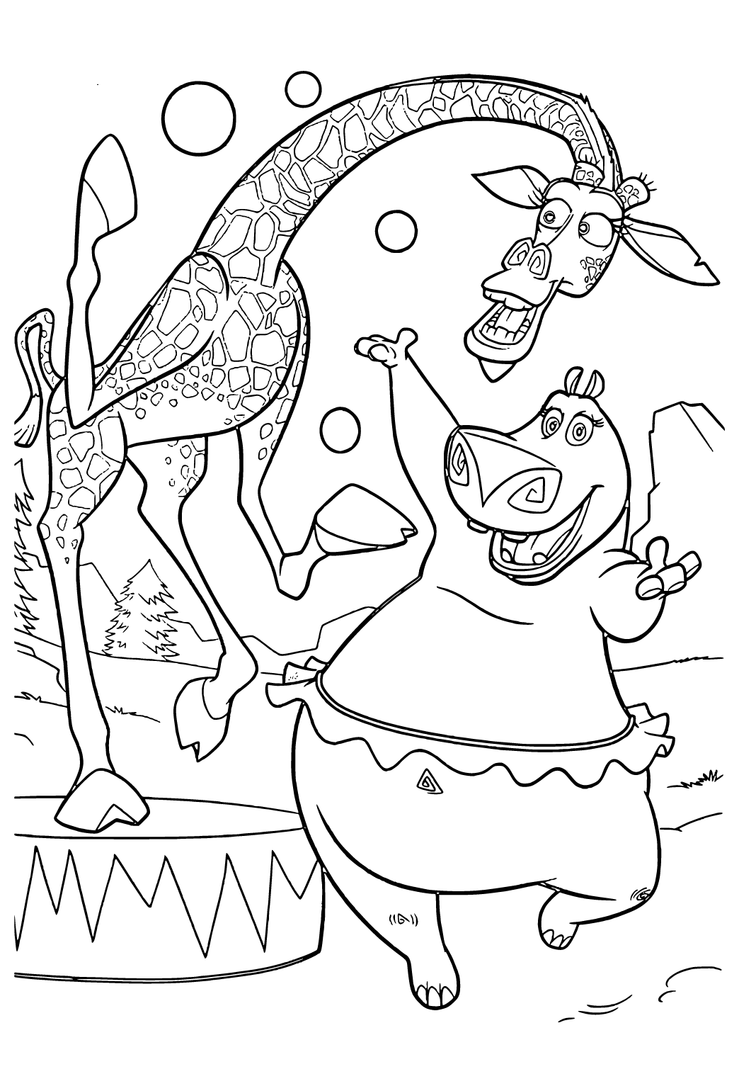 Desenho e Imagem Madagáscar Alegria para Colorir e Imprimir Grátis para