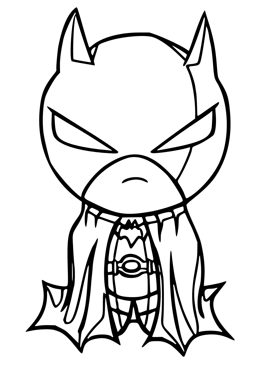Chibi Batman Coloring Pages
