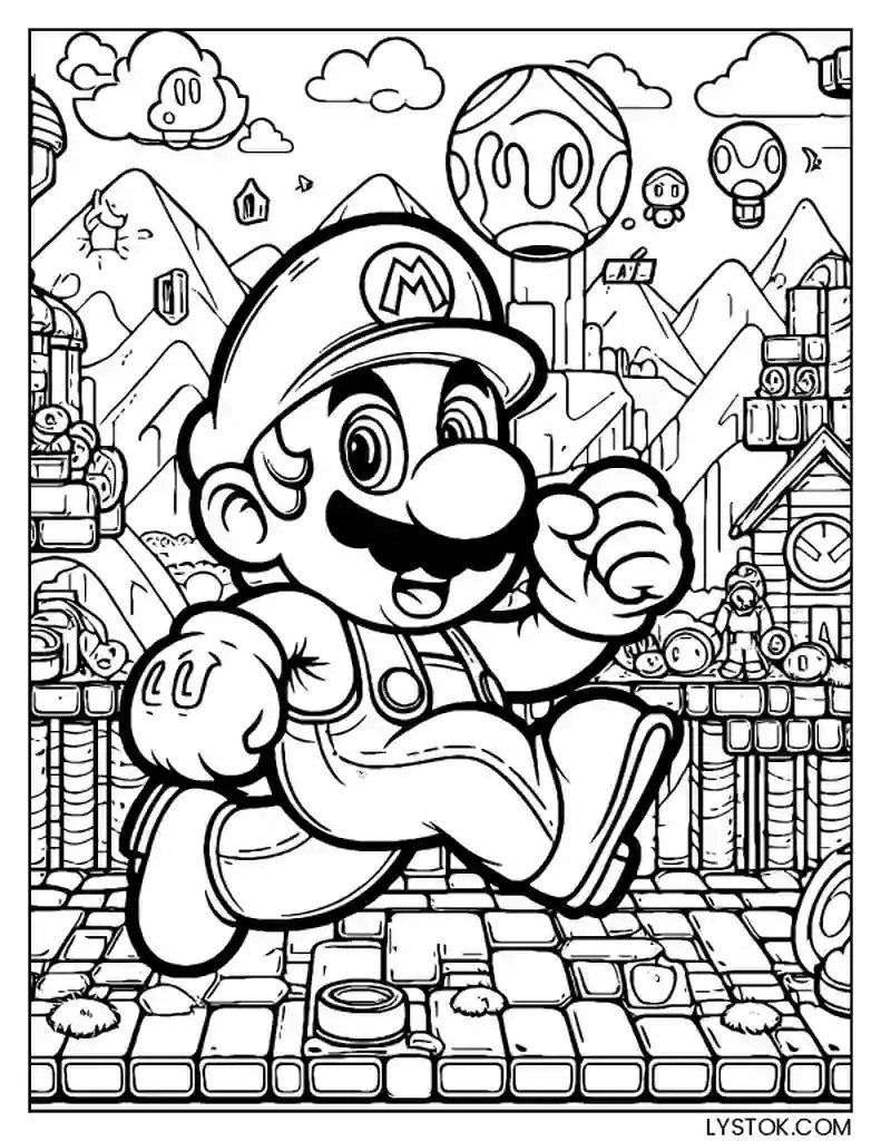31 Free Printable Super Mario Coloring Pages for Adults and Kids PDF