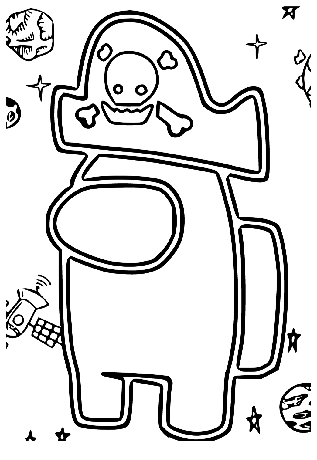 Dapat Dicetak Gratis Among Us Bajak Laut Mewarnai Gambar untuk Dewasa