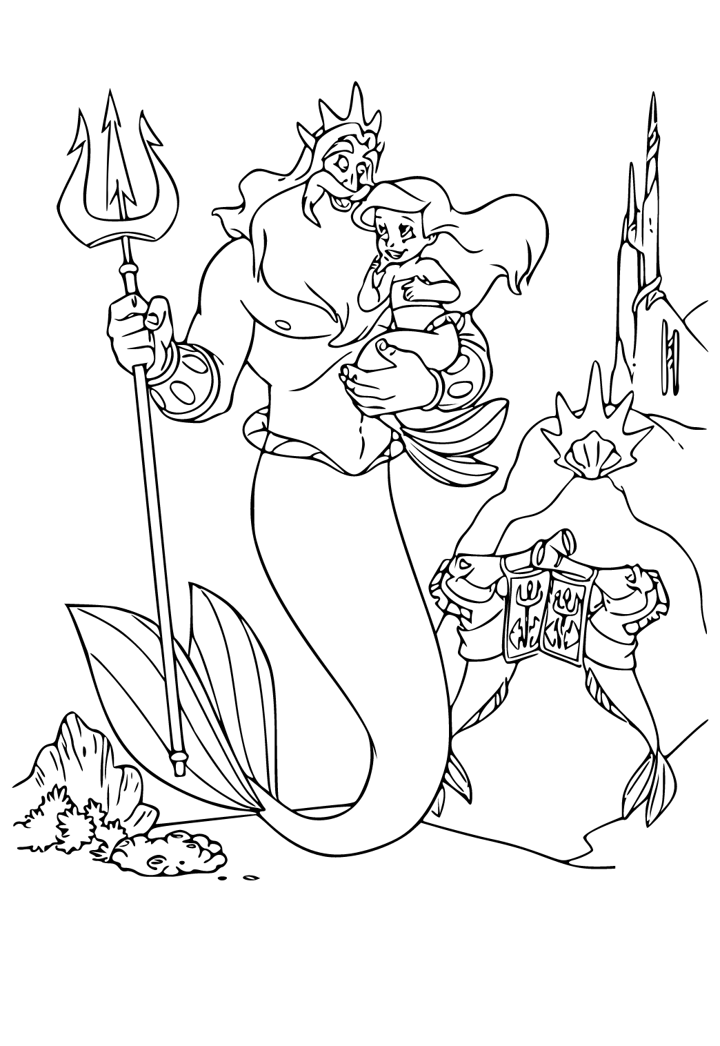 Ariel And Melody Coloring Pages