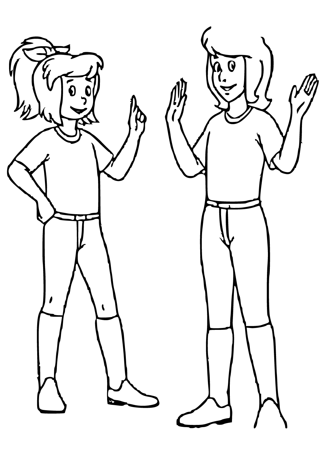 Brezplačna Natisljiva Bibi in Tina Par Pobarvanka za Odrasle in Otroke