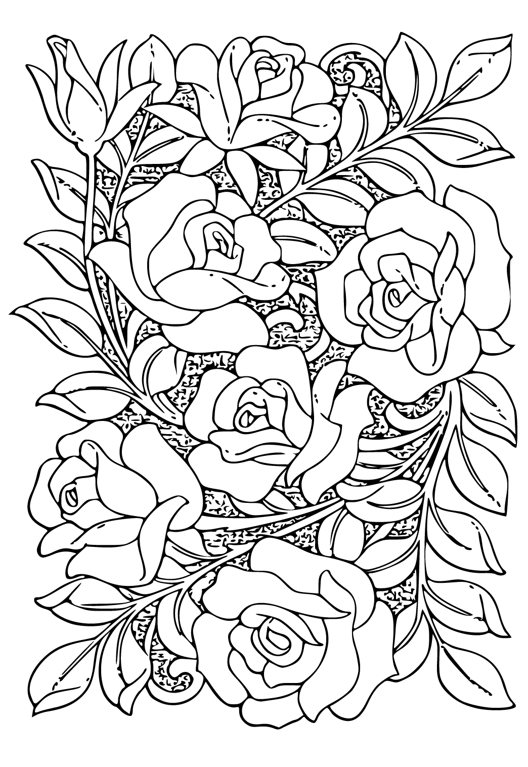 Ilmaisia Tulostettavia Kukka Pensaikkoja Värityskuvia Aikuisille ja