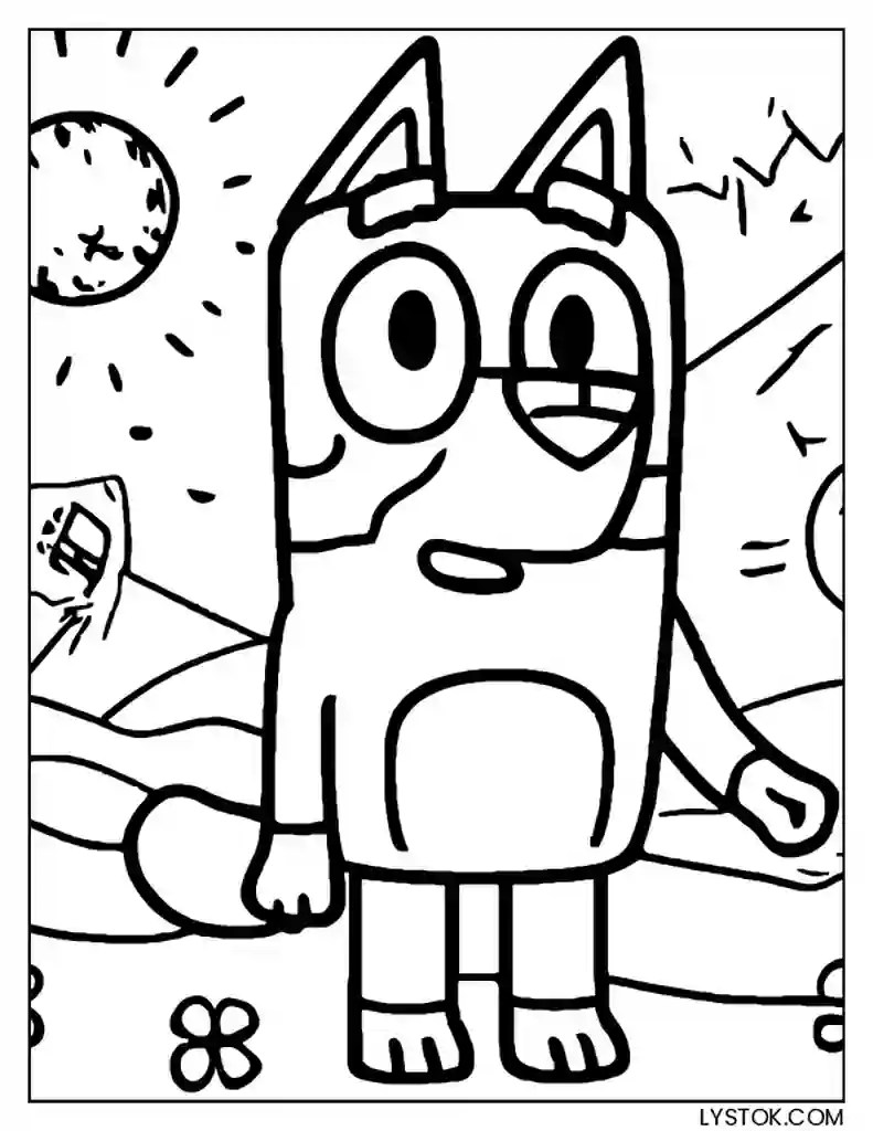 8 Free Printable Bluey Coloring Pages for Adults and Kids PDF