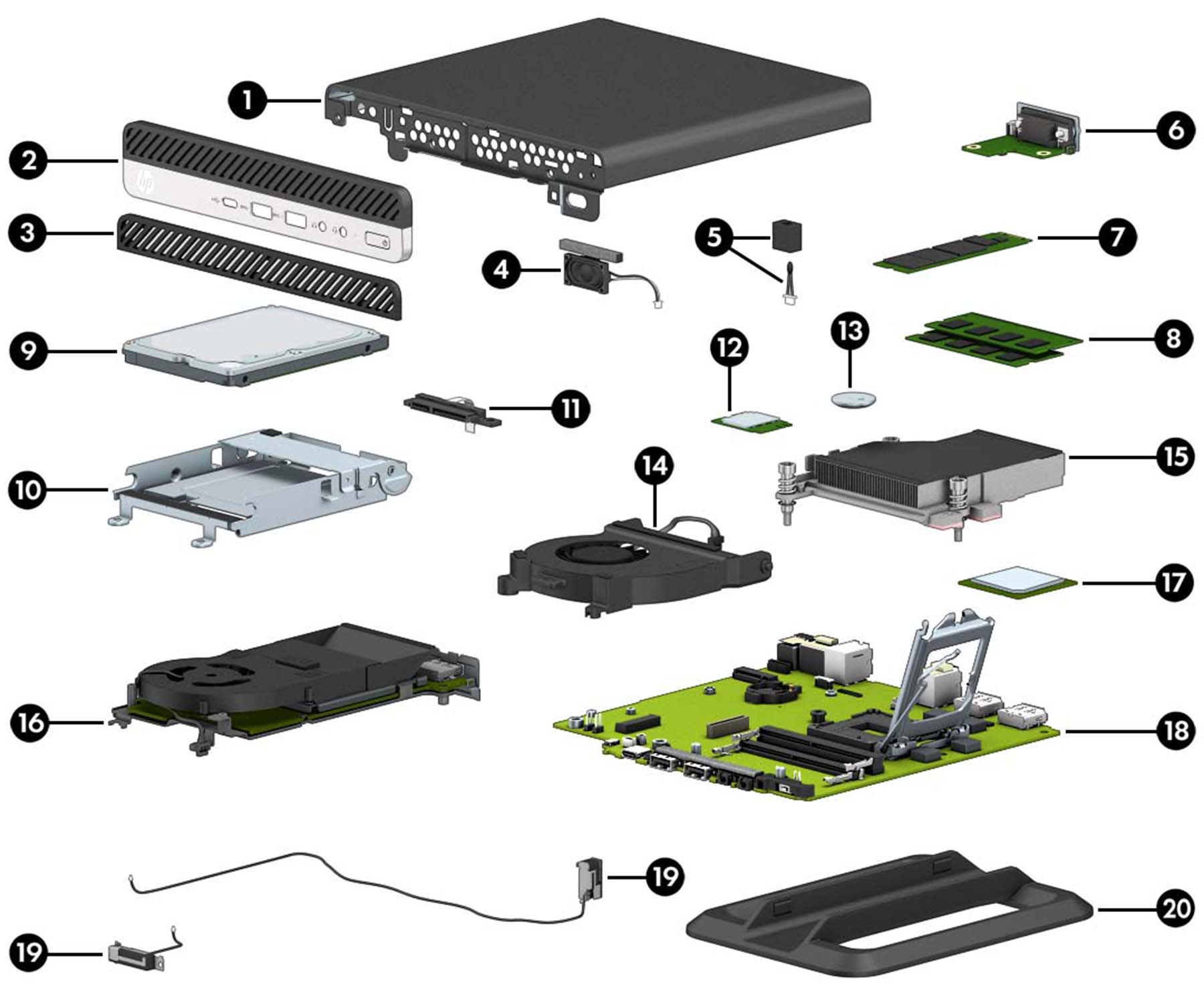 HP IDS Elite Desk 800 65W G5 Mini PC LZ CYBERSECURITY