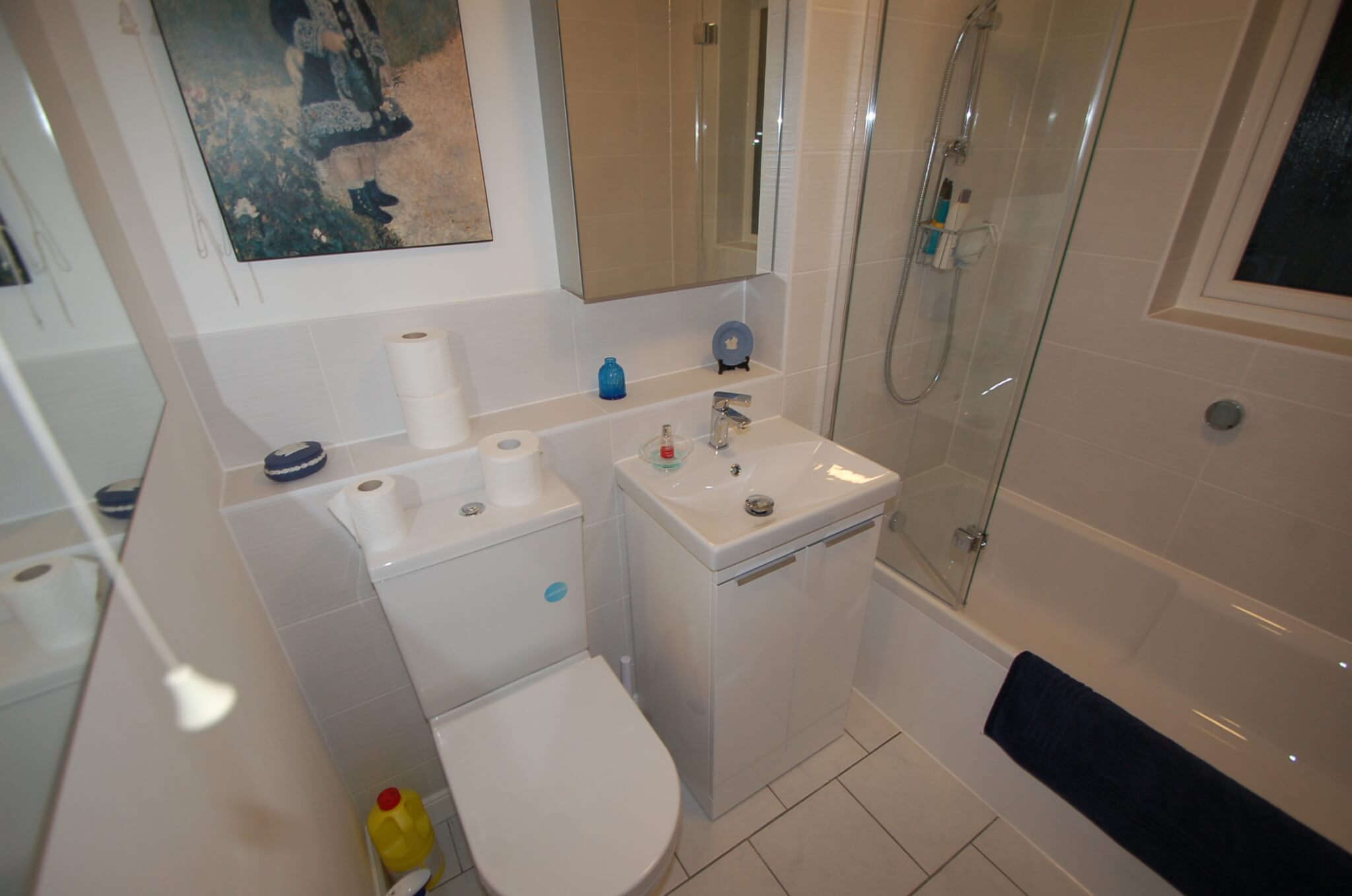 Low level bath push to operate shower comfort height wc MBK Design Studio