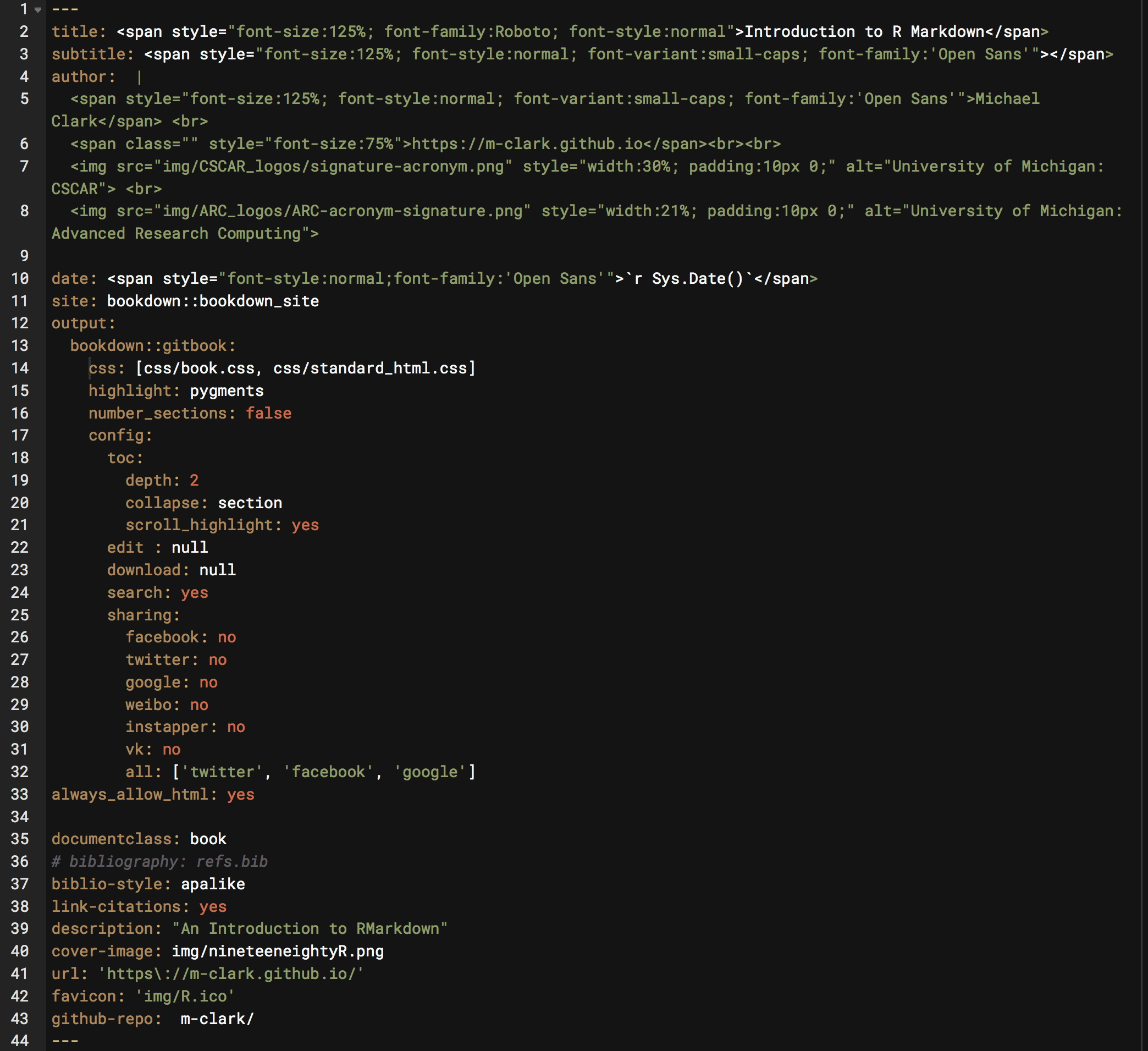 Customization & Configuration Introduction to R Markdown