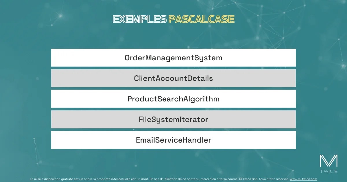 PascalCase Définition Glossaire MTwice