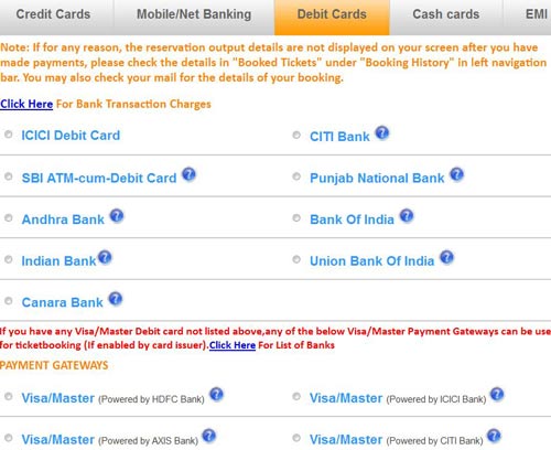 Payment Options While Booking Tickets At Irctc | Book Rail Ticket India
