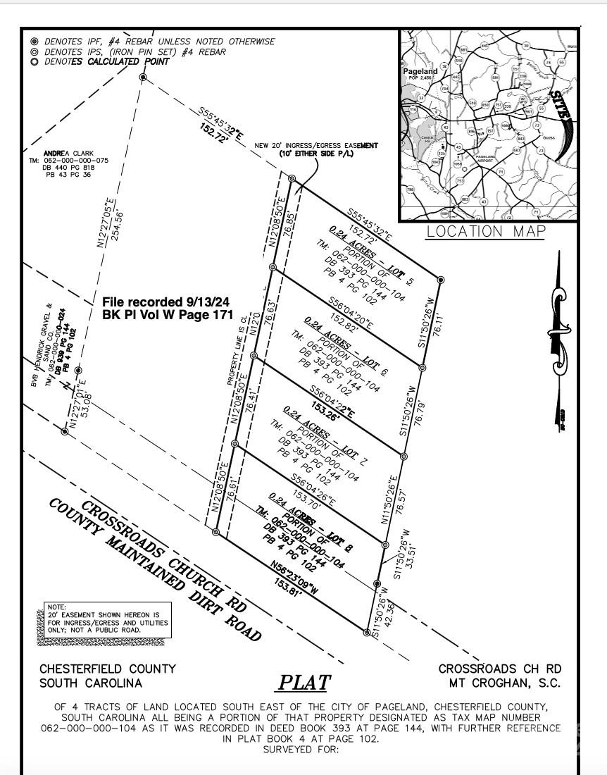 Lot 7 Crossroads Church Rd, Mount Croghan, SC 29727 MLS 4190157