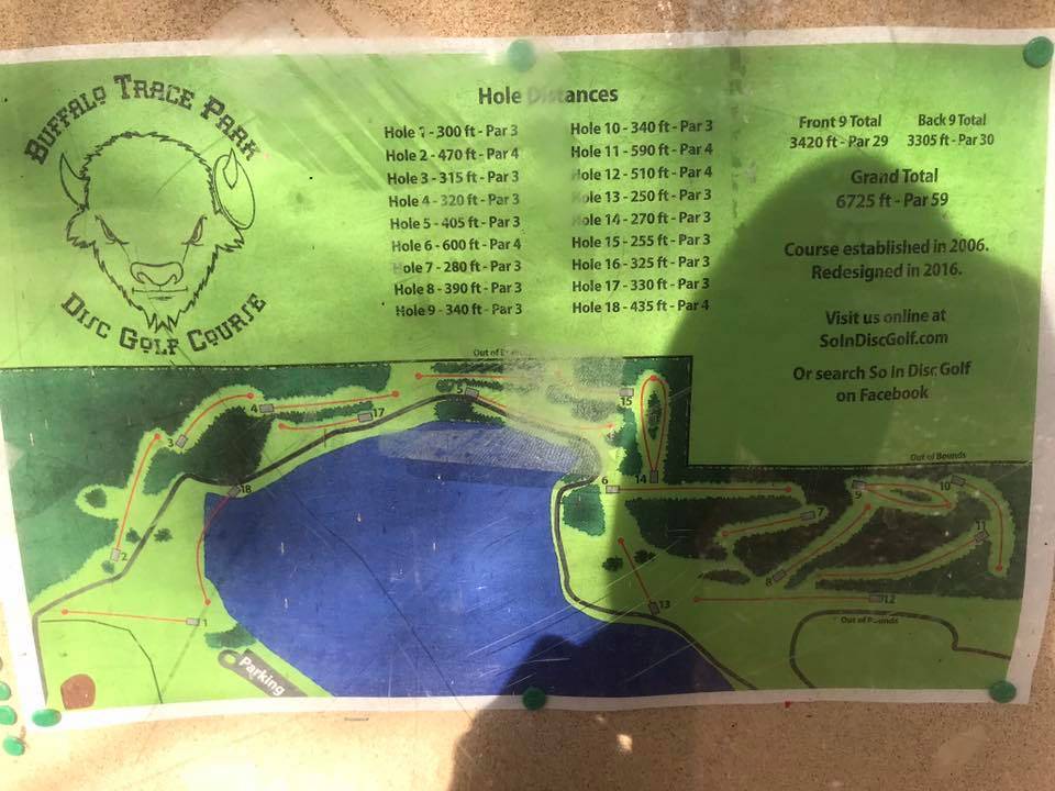 Hole 1 • Buffalo Trace Park (Palmyra, IN) Disc Golf Courses Disc Golf Scene