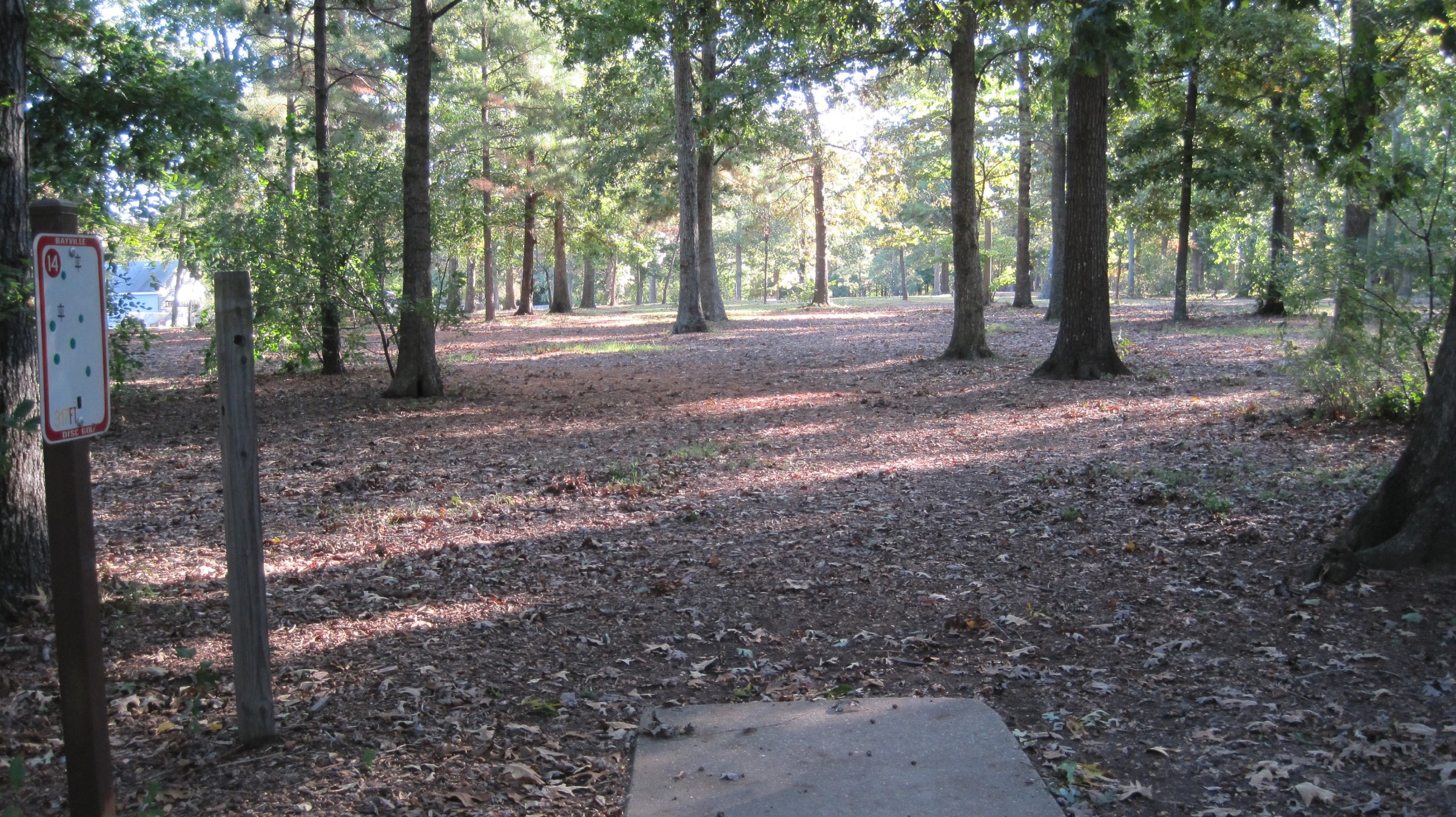 Hole 14 • Bayville Park (Virginia Beach, VA) Disc Golf Courses Disc