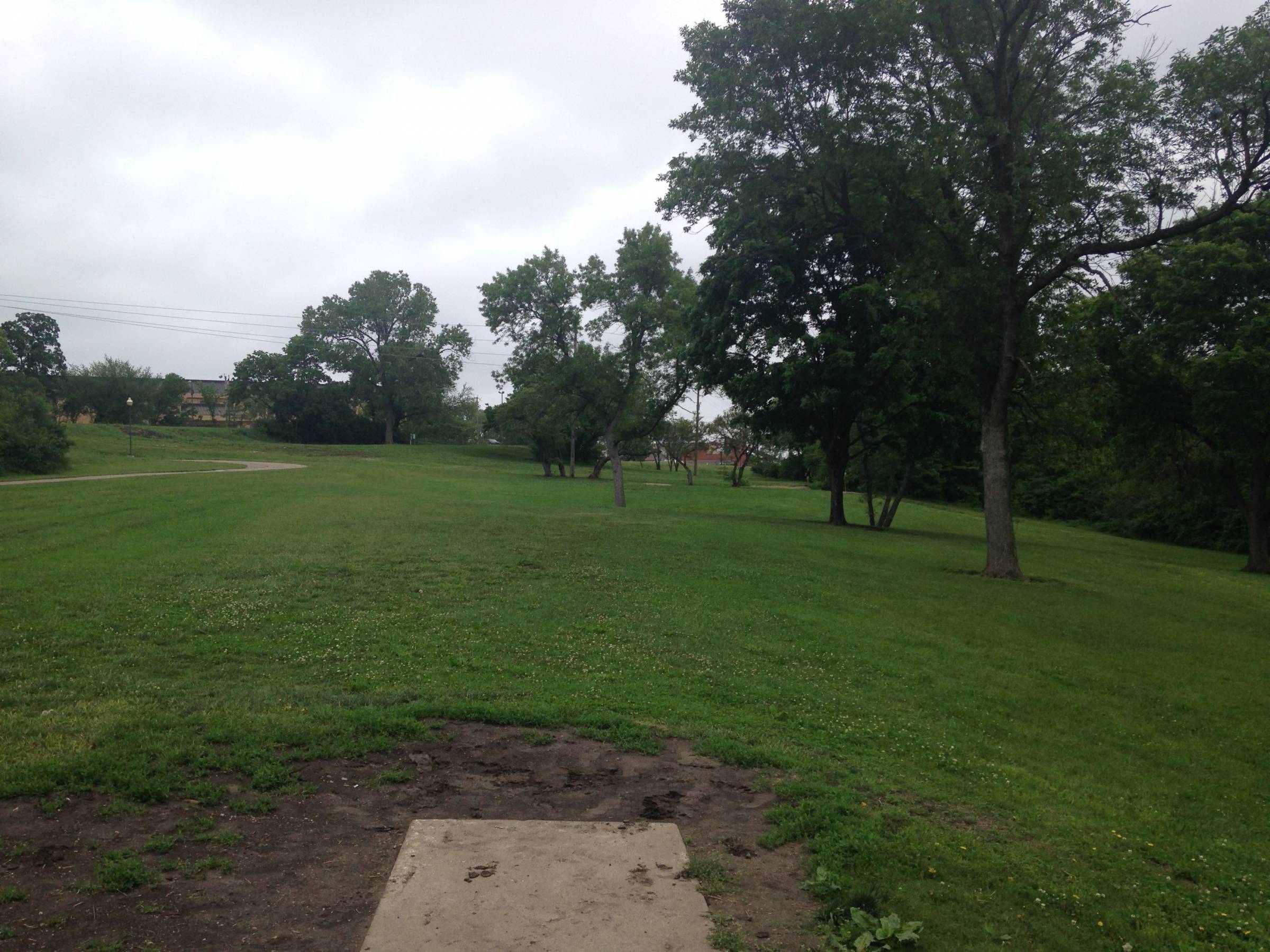 Hole 9 • Centennial Park (Lawrence, KS) Disc Golf Courses Disc Golf