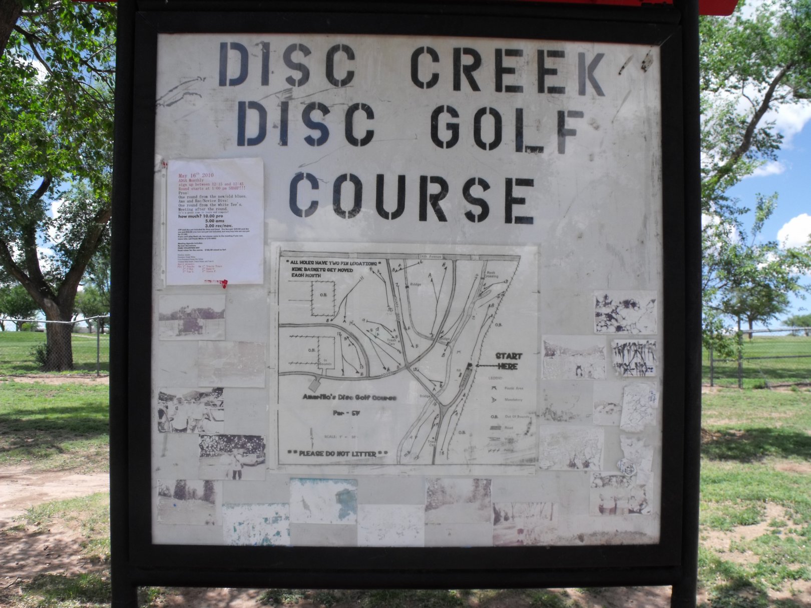 Hole 1 • Main course / Thompson Park (Amarillo, TX) Disc Golf Courses