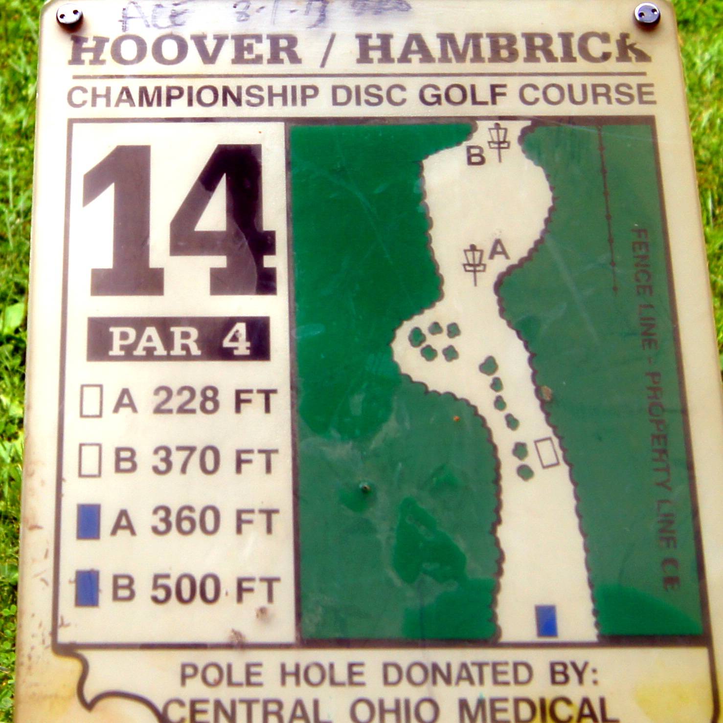 Hole 14 • Main course / Brent Hambrick Memorial (Columbus, OH) Disc