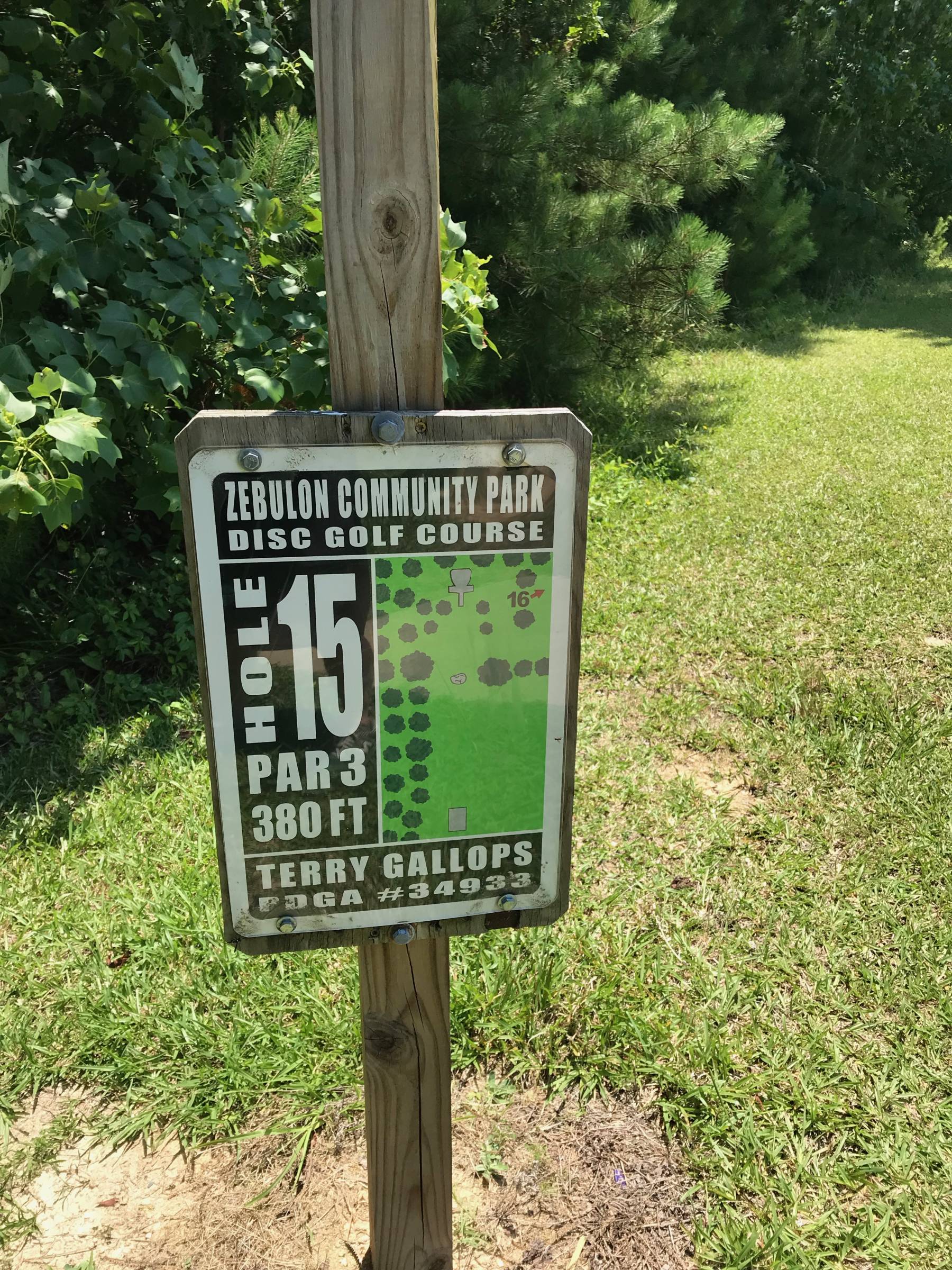 Hole 15 • The Z at Zebulon Community Park (Zebulon, NC) Disc Golf