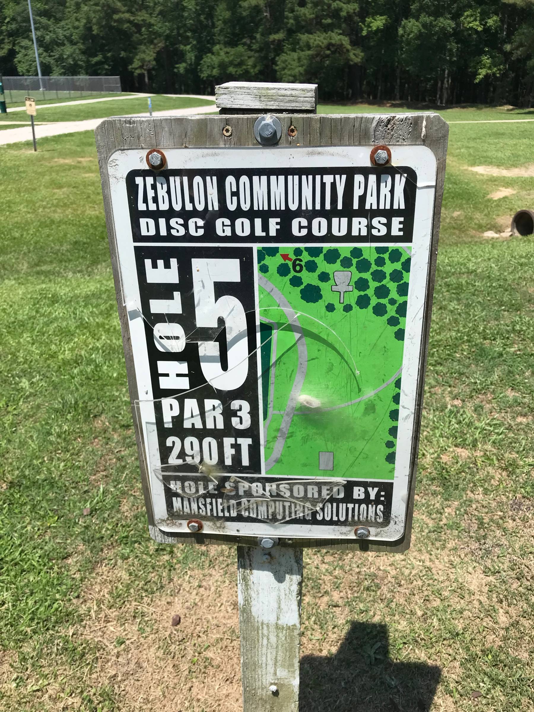 Hole 5 • Zebulon Community Park (Zebulon, NC) Disc Golf Courses