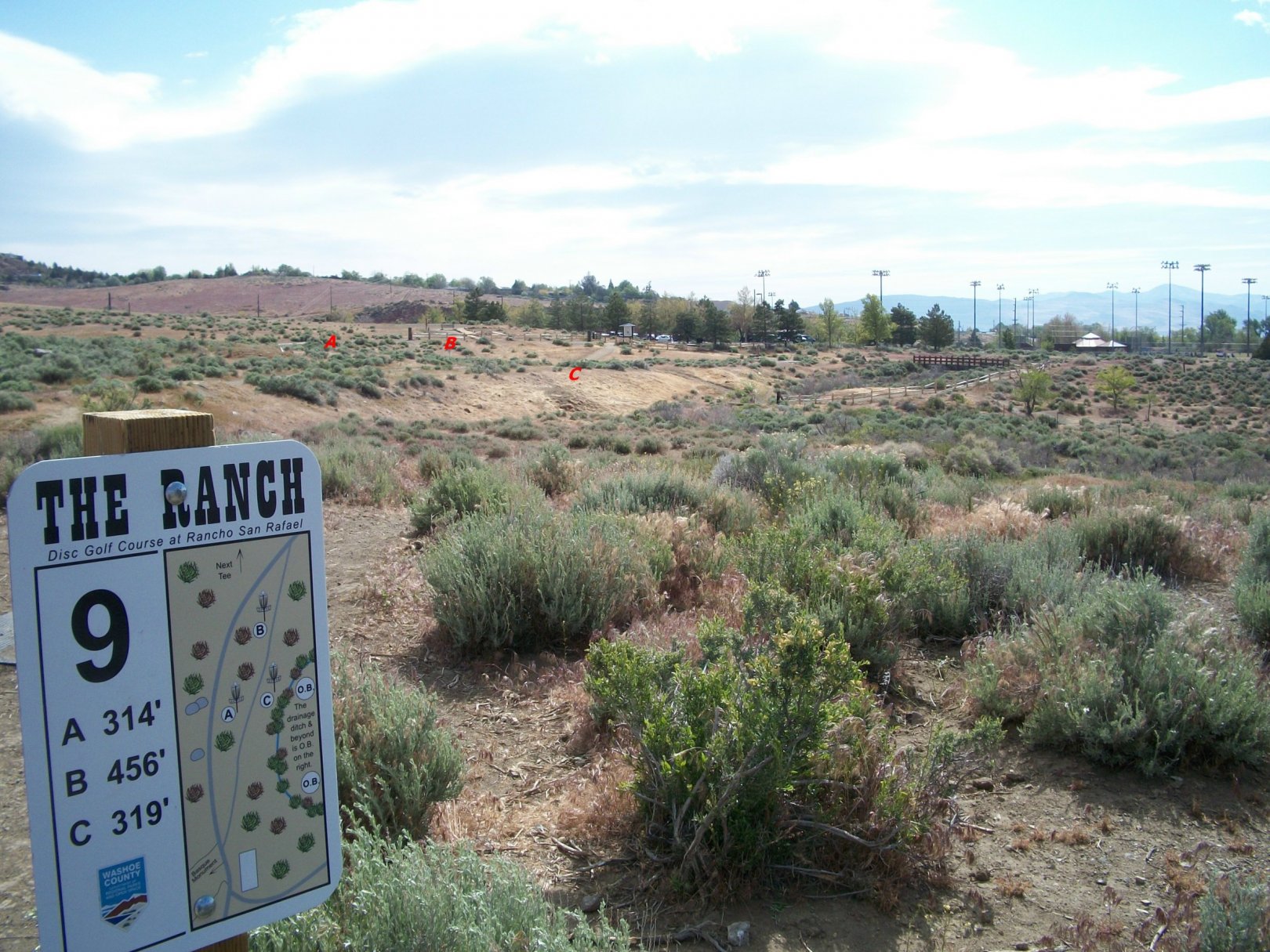 Hole 9 • Rancho San Rafael Park (Reno, NV) Disc Golf Courses Disc