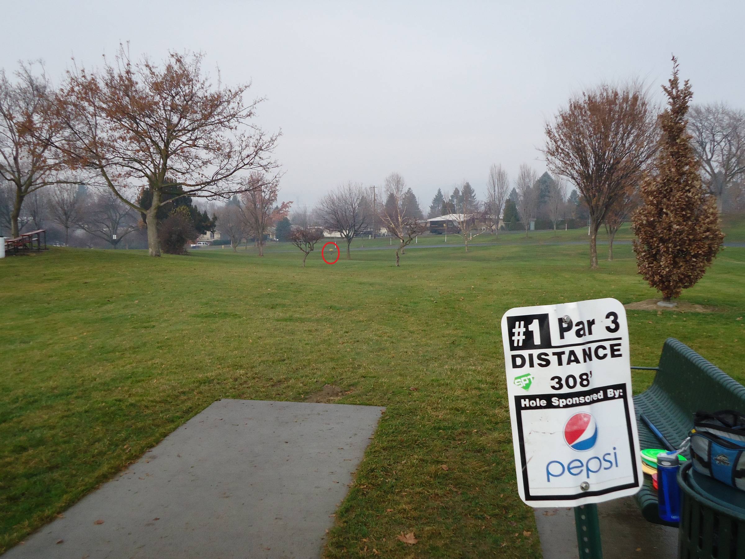 Hole 1 • Sunset Park (Lewiston, ID) Disc Golf Courses Disc Golf Scene