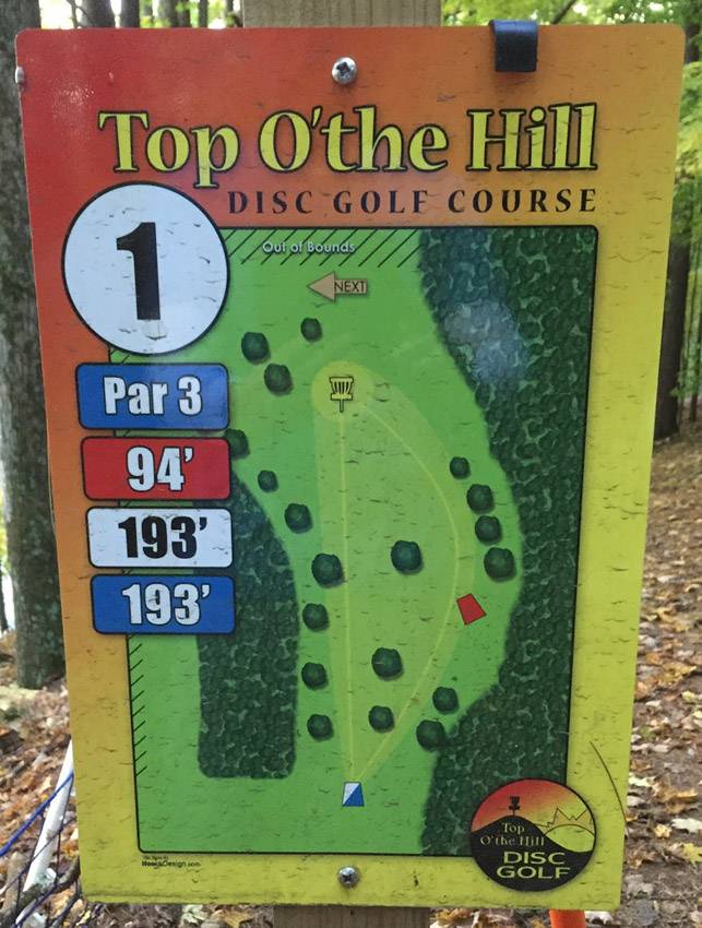 Hole 1 • Top O' The Hill Disc Golf (Canterbury, NH) Disc Golf Courses