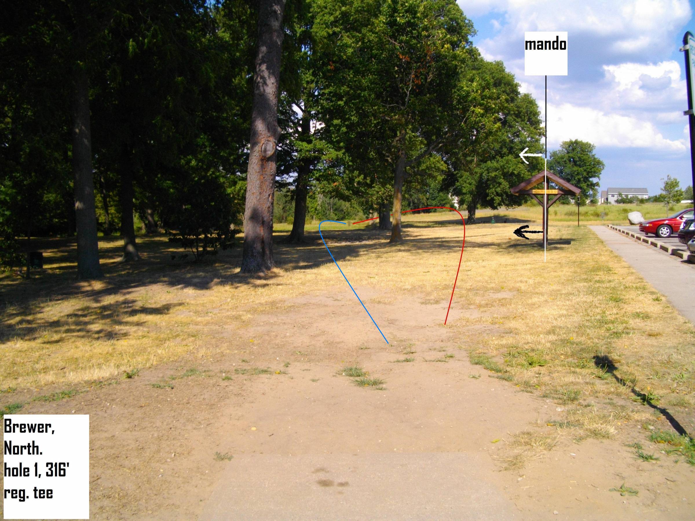 Hole 1 • North course / Earl W. Brewer Park (Grand Rapids, MI) Disc