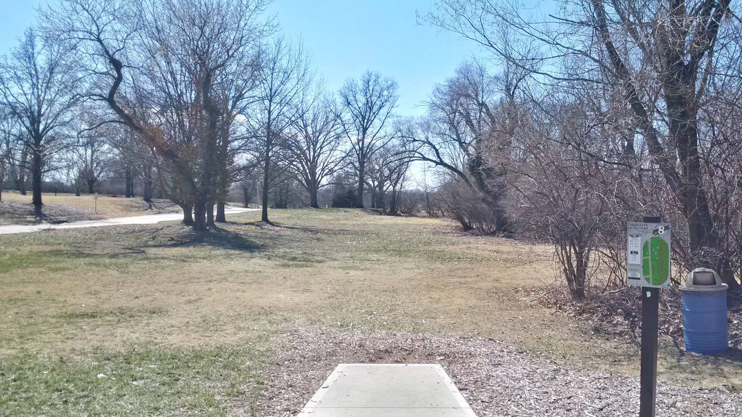 Hole 8 • Carrollton Park (Bridgeton, MO) Disc Golf Courses Disc
