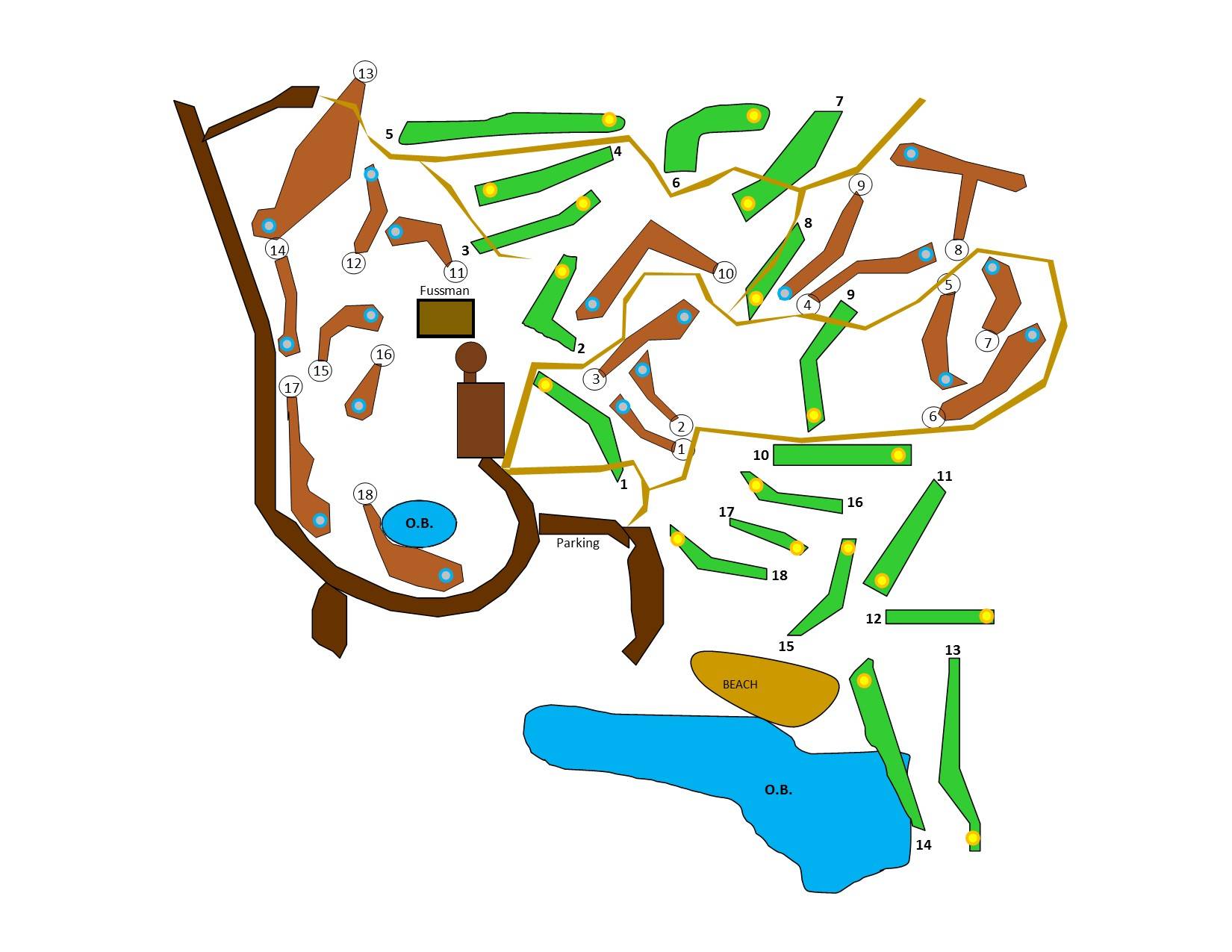 Hole 1 • Wildwood / Deerfield Park (Mt. Pleasant, MI) Disc Golf