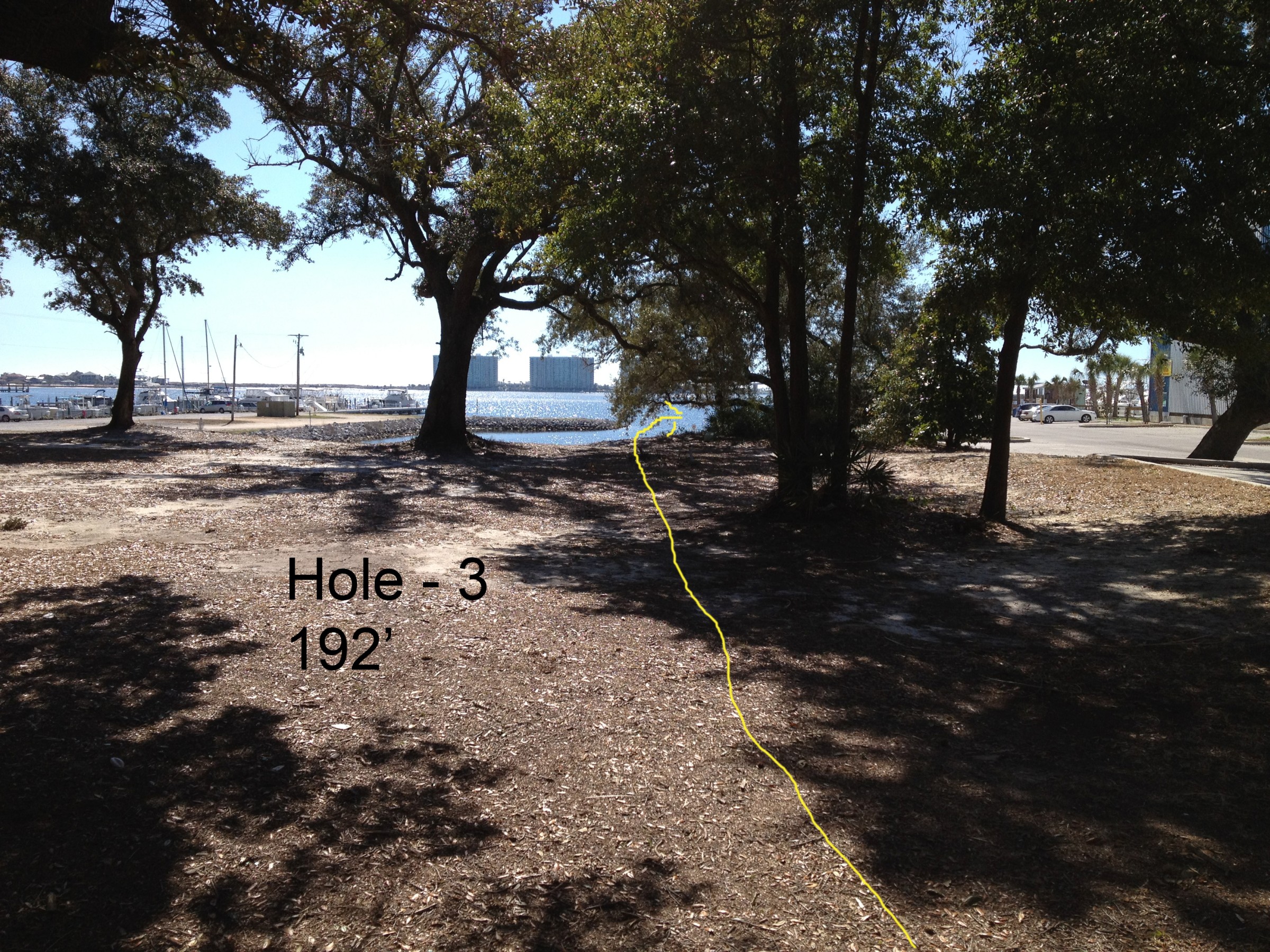 Hole 3 • Orange Beach DGC (Orange Beach, AL) Disc Golf Courses Disc