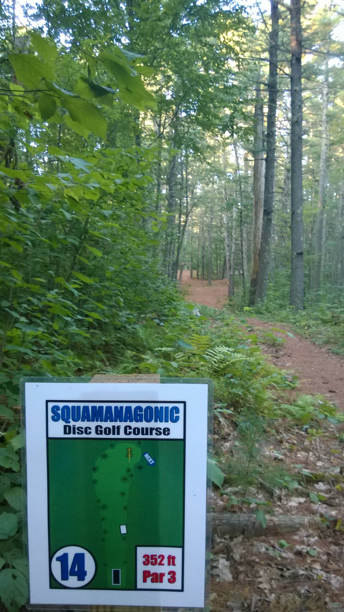 Hole 14 • Squamanagonic Camp (Rochester, NH) Disc Golf Courses Disc