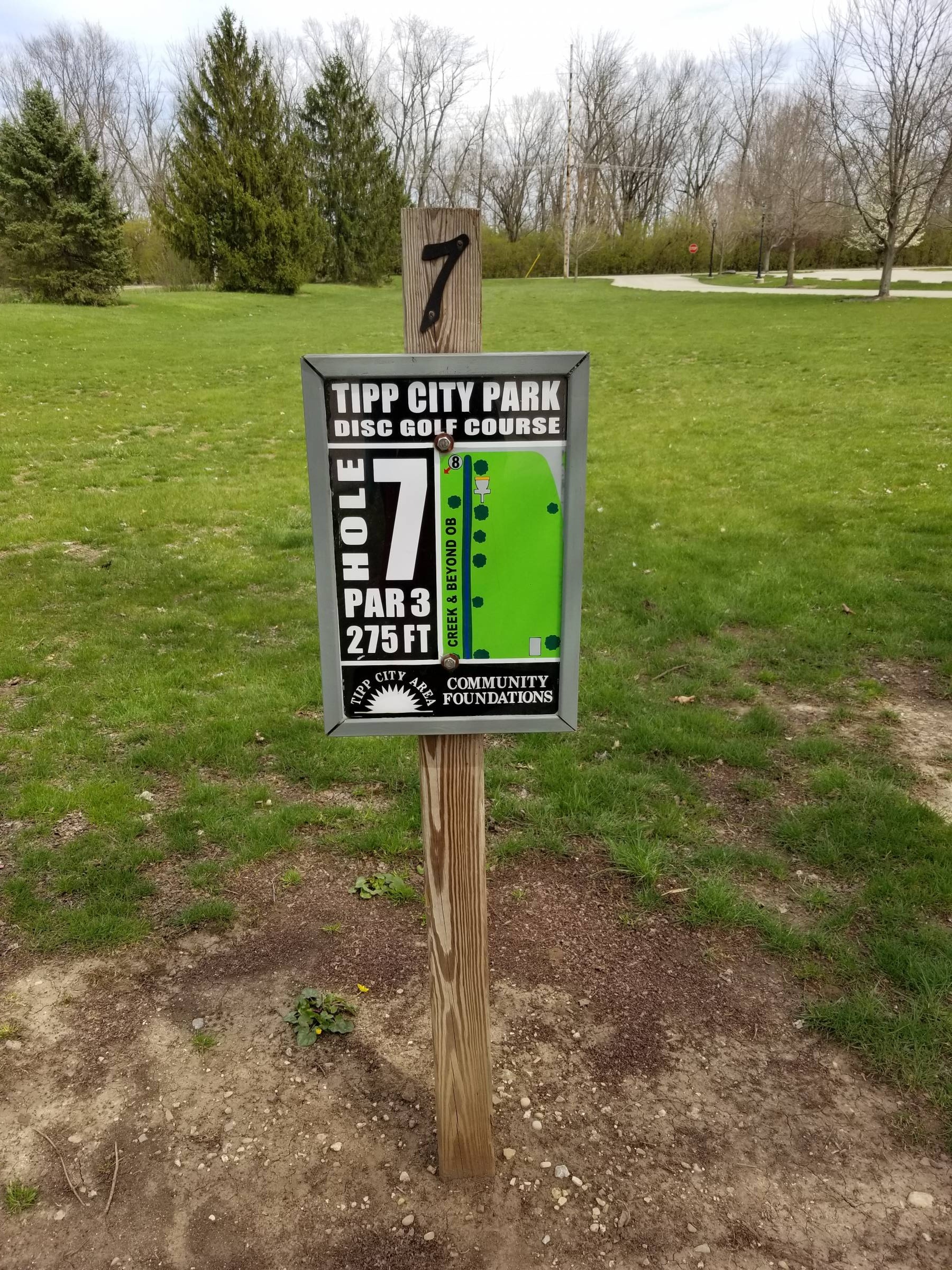 Hole 7 • Tipp City Park (Tipp City, OH) Disc Golf Courses Disc Golf